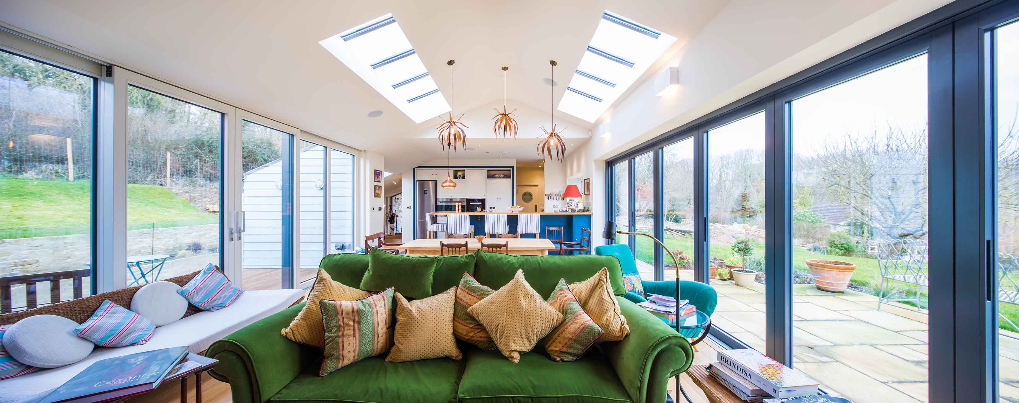 Glazed doors to bring the outside In